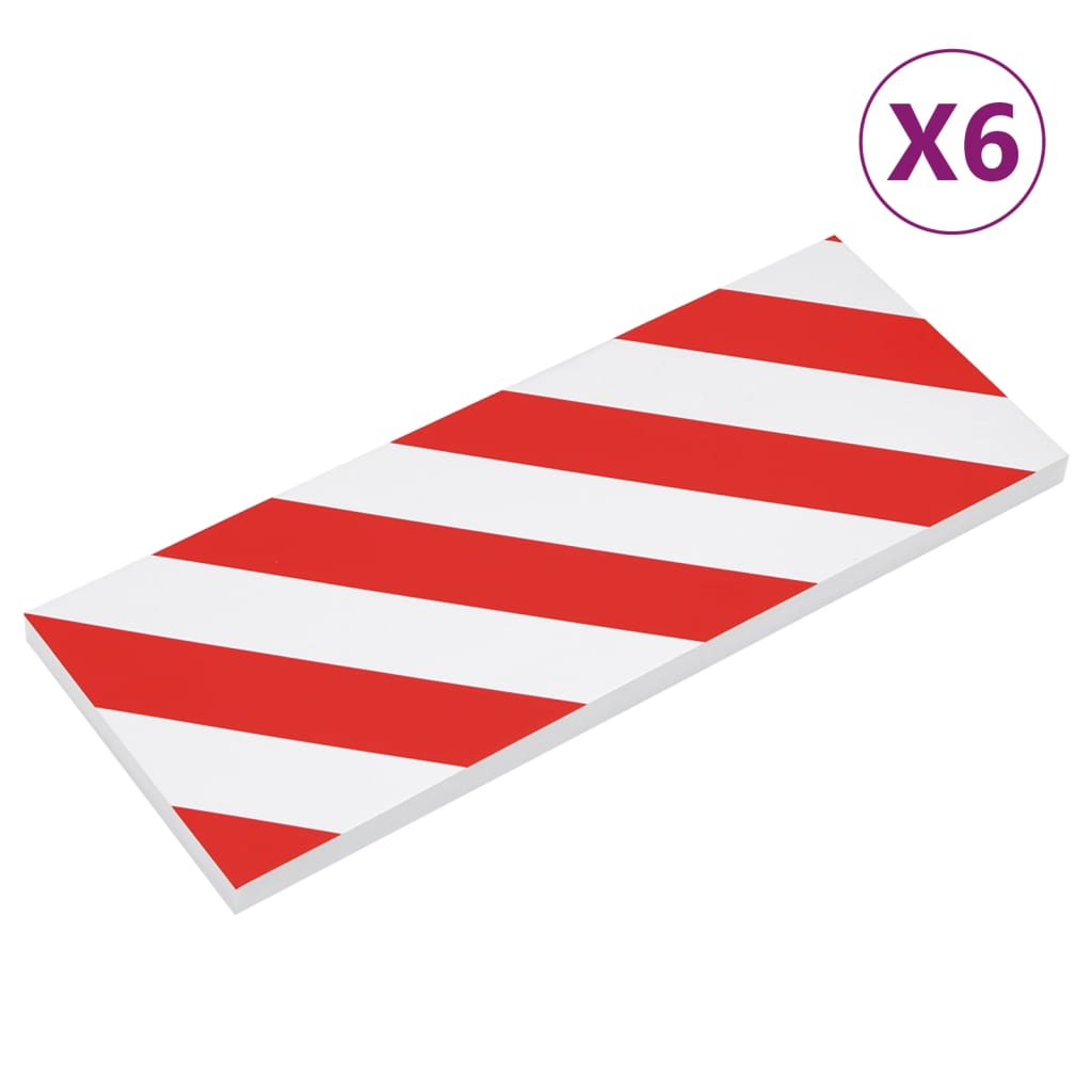 Wandschutz 6 Stk. Rot & Weiß 50x20x2 cm EVA Schaum - Premium Parkplatzschilder - Just €36.44! Shop now at homesales4u