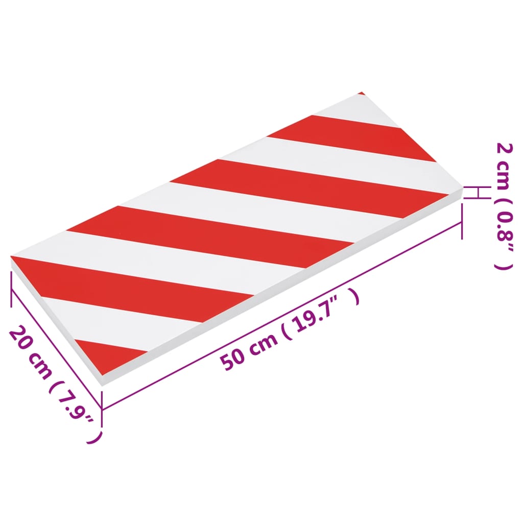 Wandschutz 6 Stk. Rot & Weiß 50x20x2 cm EVA Schaum - Premium Parkplatzschilder - Just €36.44! Shop now at homesales4u