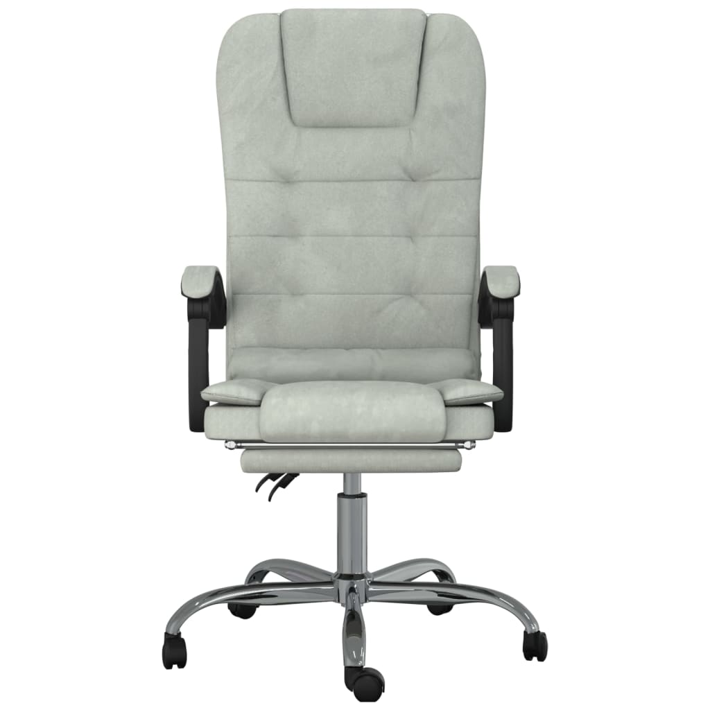 Bürostuhl mit Massagefunktion Hellgrau Samt - Premium Bürostühle - Just €139.54! Shop now at homesales4u