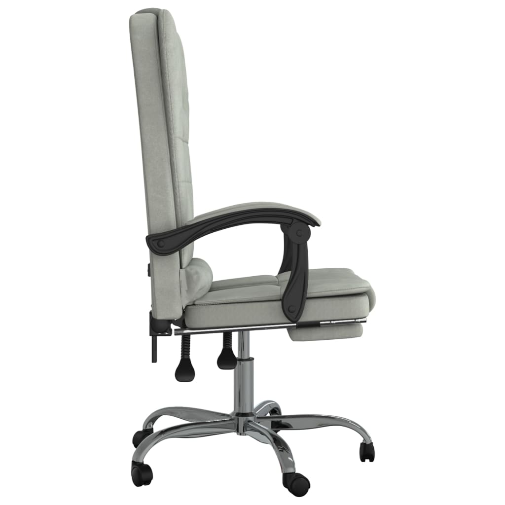 Bürostuhl mit Massagefunktion Hellgrau Samt - Premium Bürostühle - Just €139.54! Shop now at homesales4u