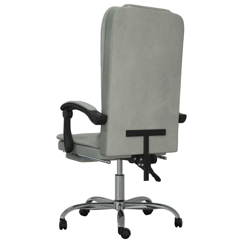 Bürostuhl mit Massagefunktion Hellgrau Samt - Premium Bürostühle - Just €139.54! Shop now at homesales4u