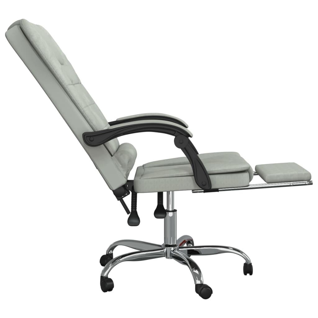 Bürostuhl mit Massagefunktion Hellgrau Samt - Premium Bürostühle - Just €139.54! Shop now at homesales4u