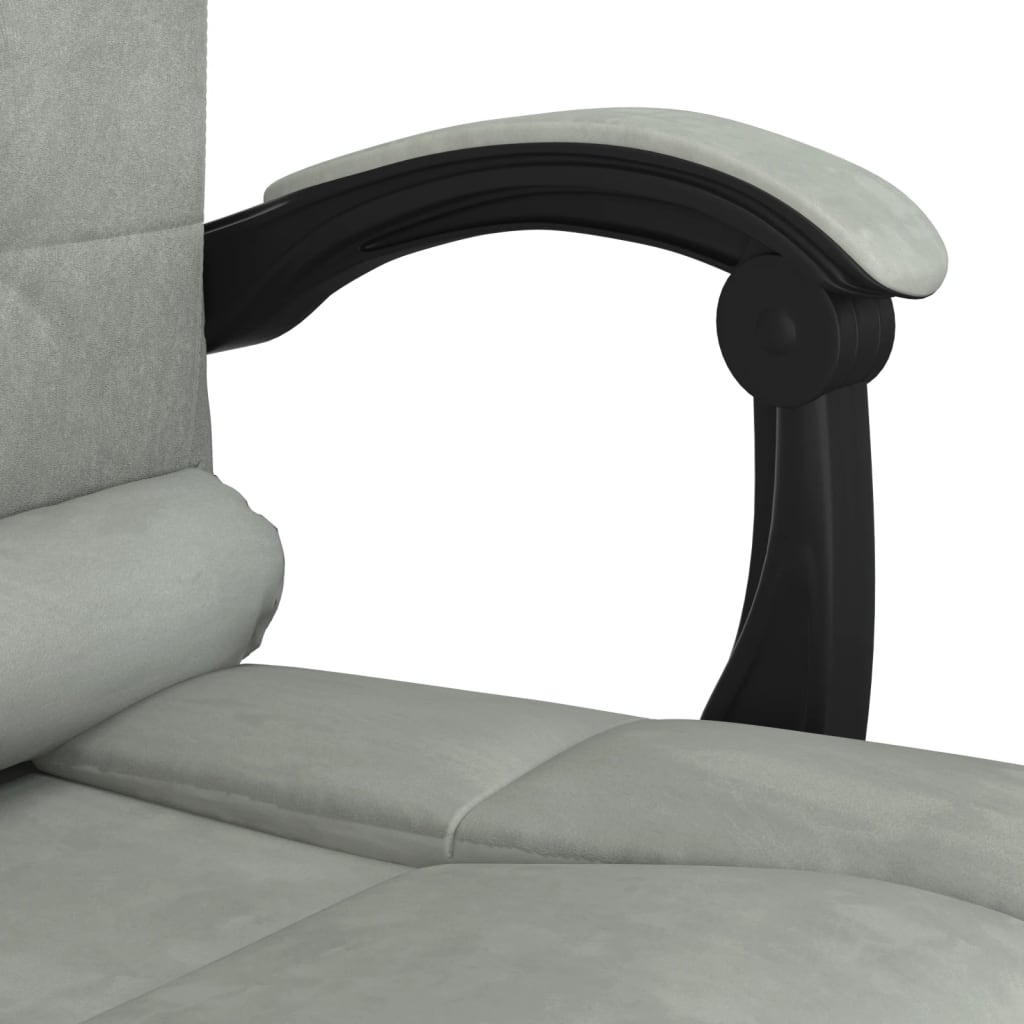 Bürostuhl mit Massagefunktion Hellgrau Samt - Premium Bürostühle - Just €139.54! Shop now at homesales4u