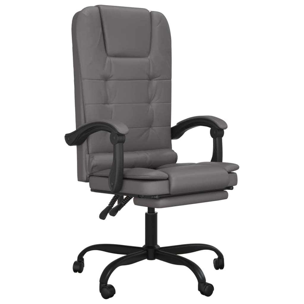 Bürostuhl mit Massagefunktion Grau Kunstleder - Premium Bürostühle - Just €138.01! Shop now at homesales4u