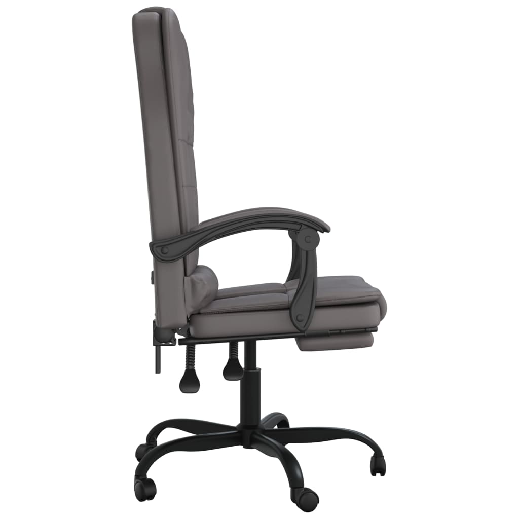 Bürostuhl mit Massagefunktion Grau Kunstleder - Premium Bürostühle - Just €138.01! Shop now at homesales4u