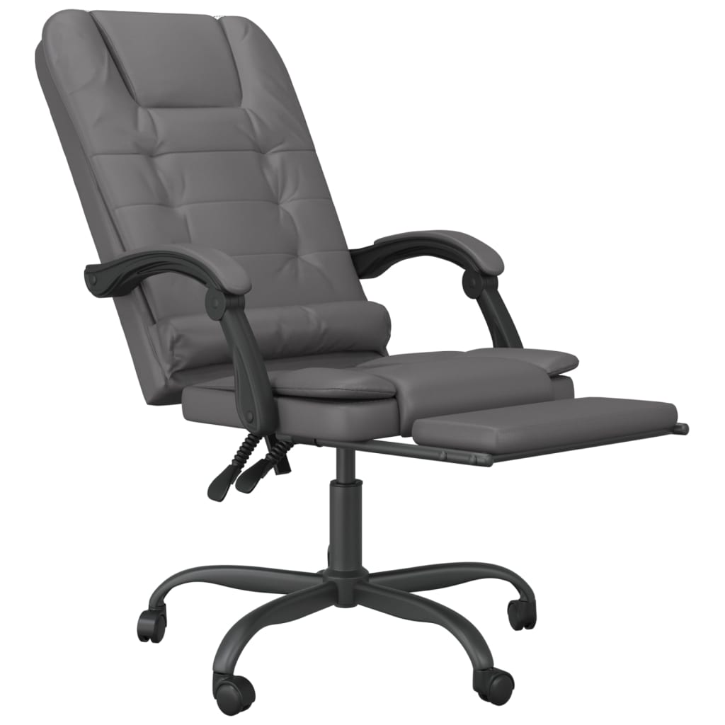Bürostuhl mit Massagefunktion Grau Kunstleder - Premium Bürostühle - Just €138.01! Shop now at homesales4u