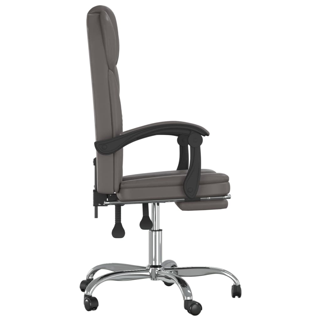 Bürostuhl mit Liegefunktion Grau Kunstleder - Premium Bürostühle - Just €141.93! Shop now at homesales4u