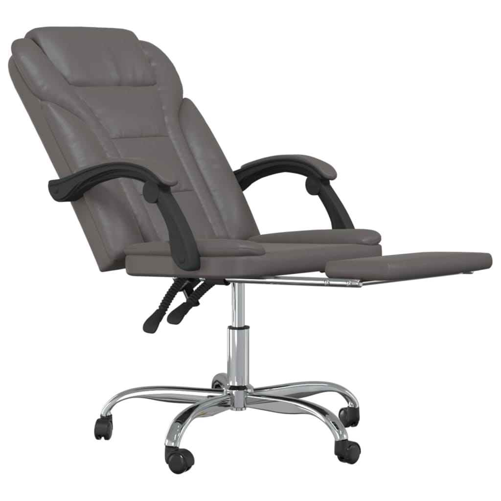 Bürostuhl mit Liegefunktion Grau Kunstleder - Premium Bürostühle - Just €141.93! Shop now at homesales4u