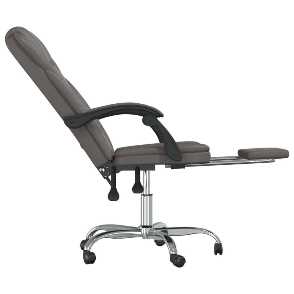 Bürostuhl mit Liegefunktion Grau Kunstleder - Premium Bürostühle - Just €141.93! Shop now at homesales4u