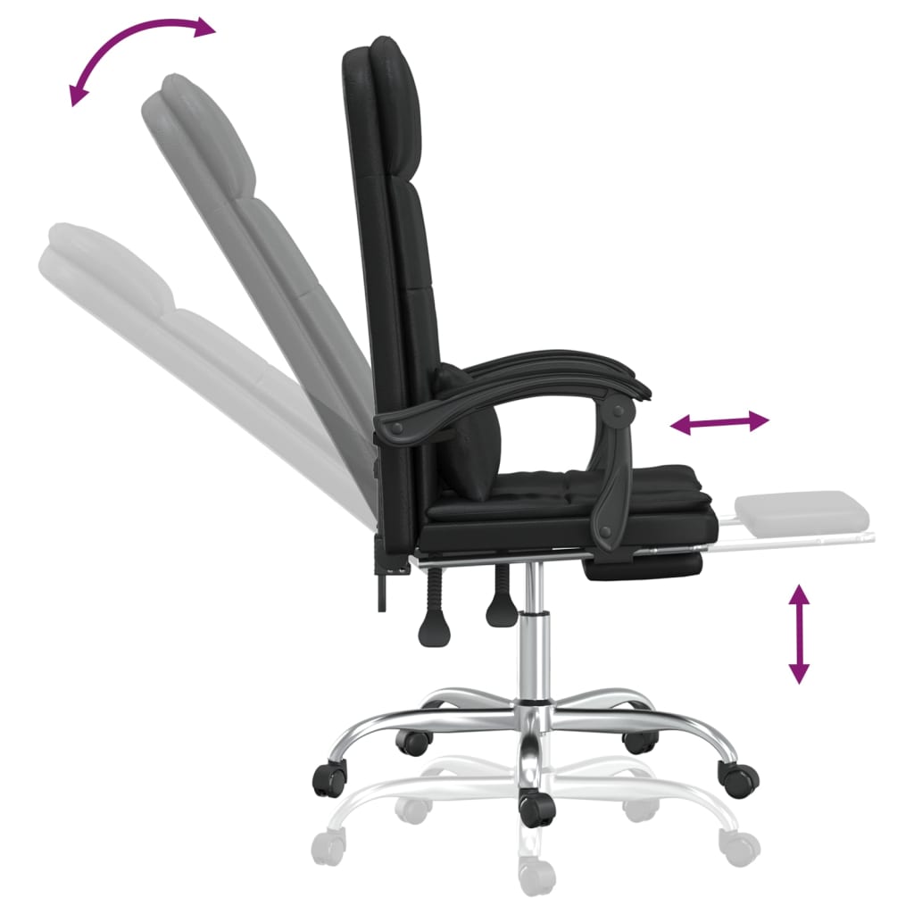 Bürostuhl mit Massagefunktion Schwarz Kunstleder - Premium Bürostühle - Just €139.10! Shop now at homesales4u