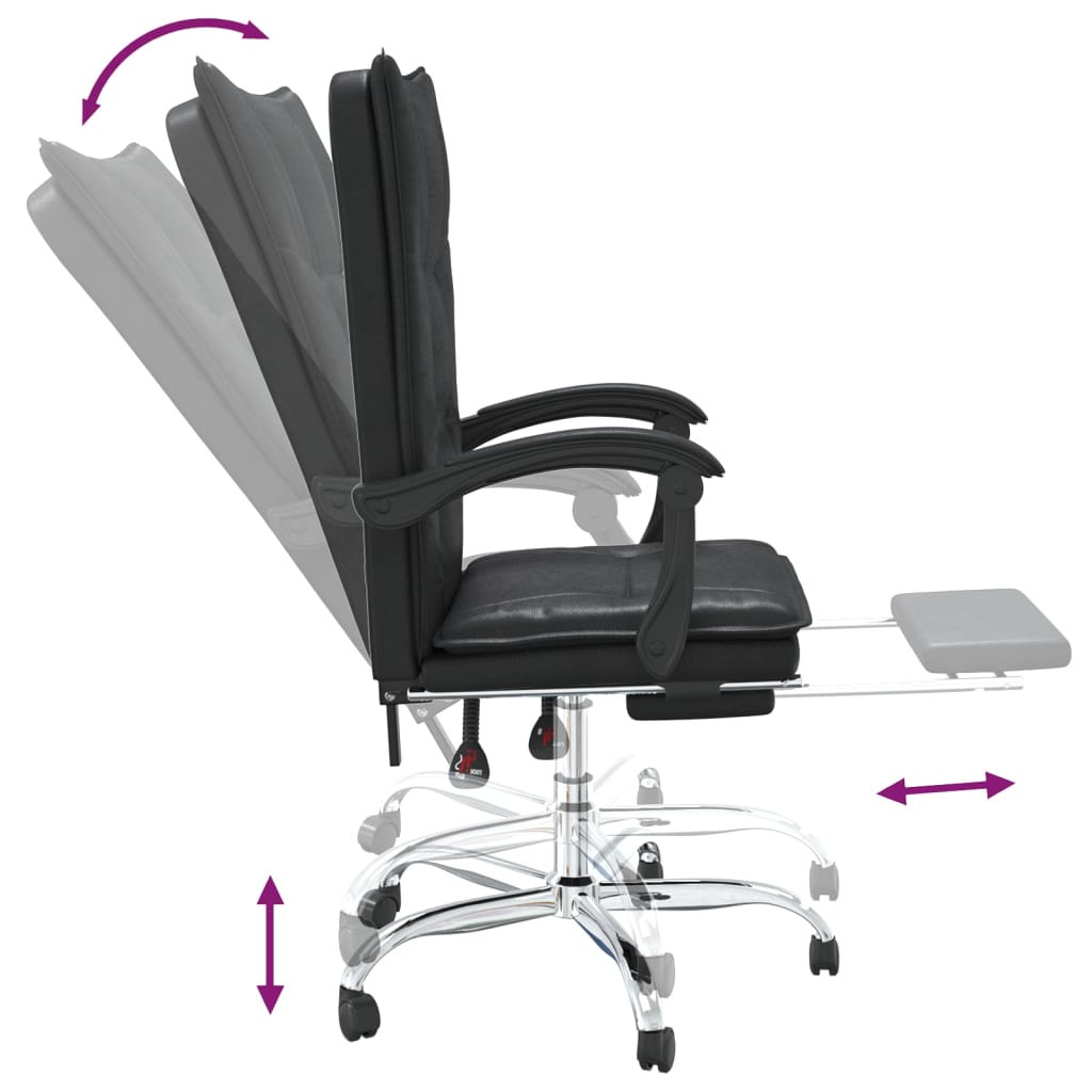 Bürostuhl mit Liegefunktion Schwarz Kunstleder - Premium Bürostühle - Just €131.10! Shop now at homesales4u