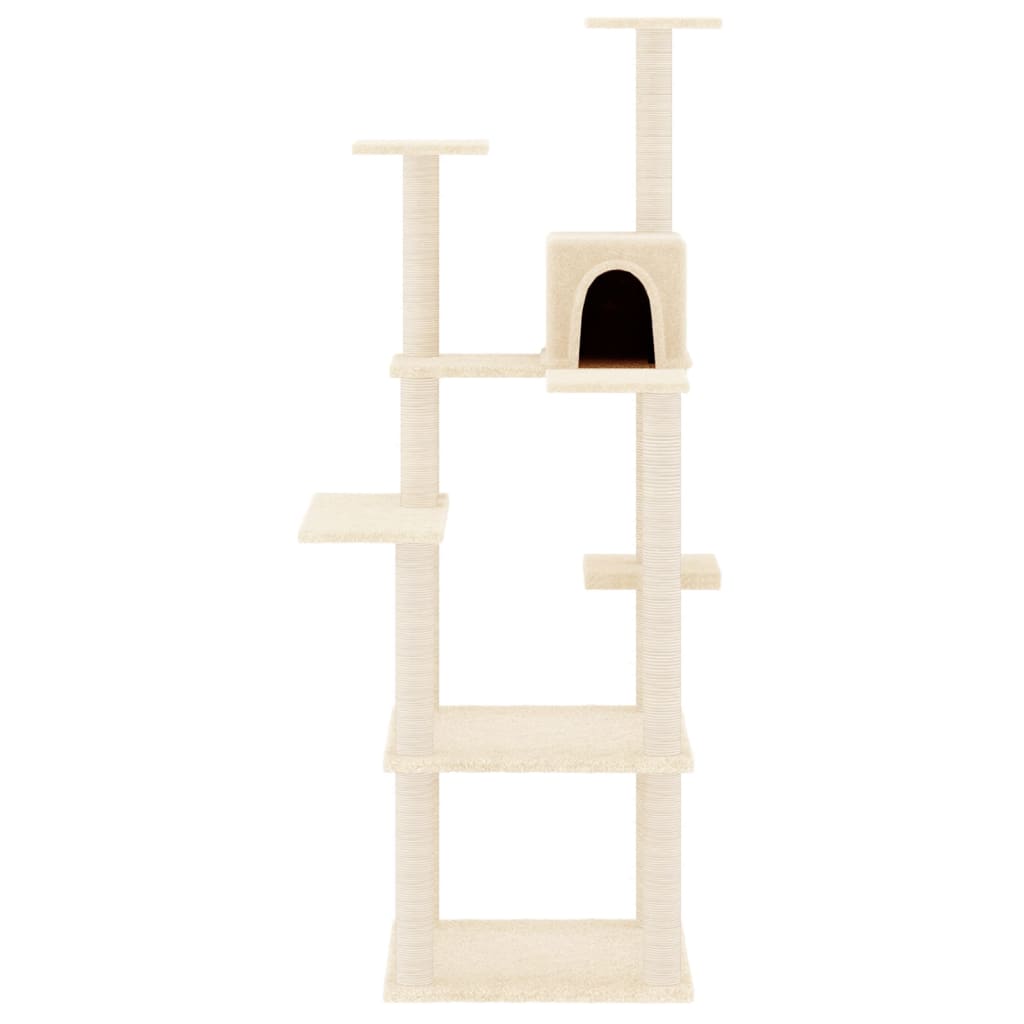 Kratzbaum mit Sisal-Kratzsäulen Creme 153 cm - Premium Kratzbäume - Just €74.80! Shop now at homesales4u