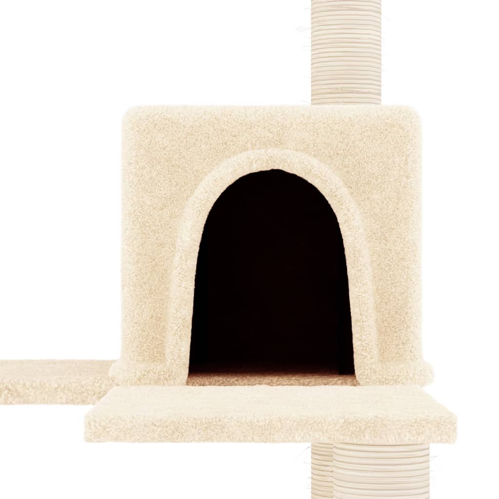 Kratzbaum mit Sisal-Kratzsäulen Creme 153 cm - Premium Kratzbäume - Just €74.80! Shop now at homesales4u