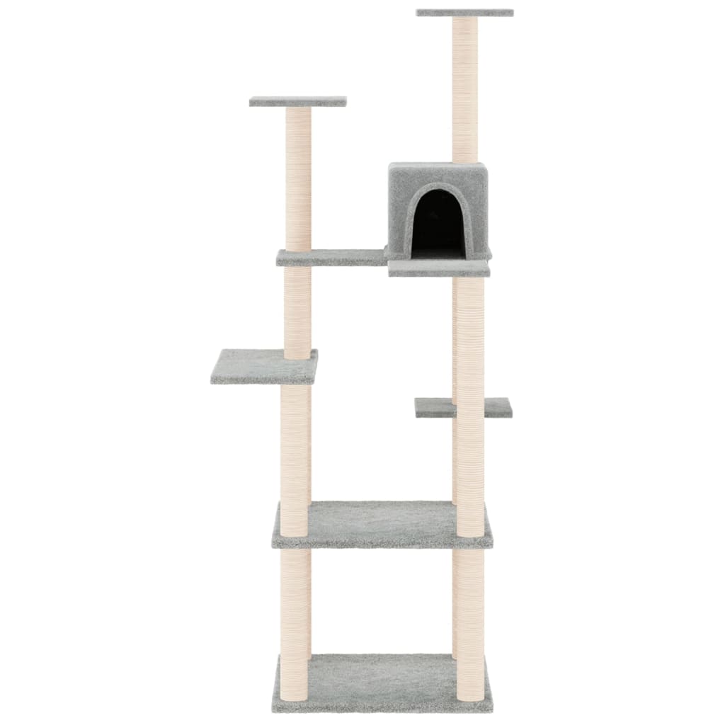 Kratzbaum mit Sisal-Kratzsäulen Hellgrau 153 cm - Premium Kratzbäume - Just €72.13! Shop now at homesales4u