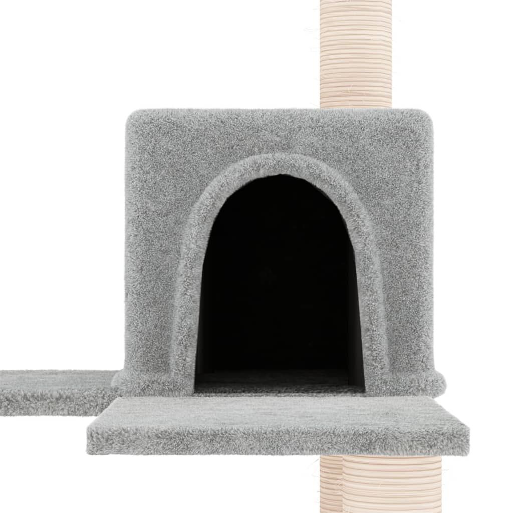 Kratzbaum mit Sisal-Kratzsäulen Hellgrau 153 cm - Premium Kratzbäume - Just €72.13! Shop now at homesales4u