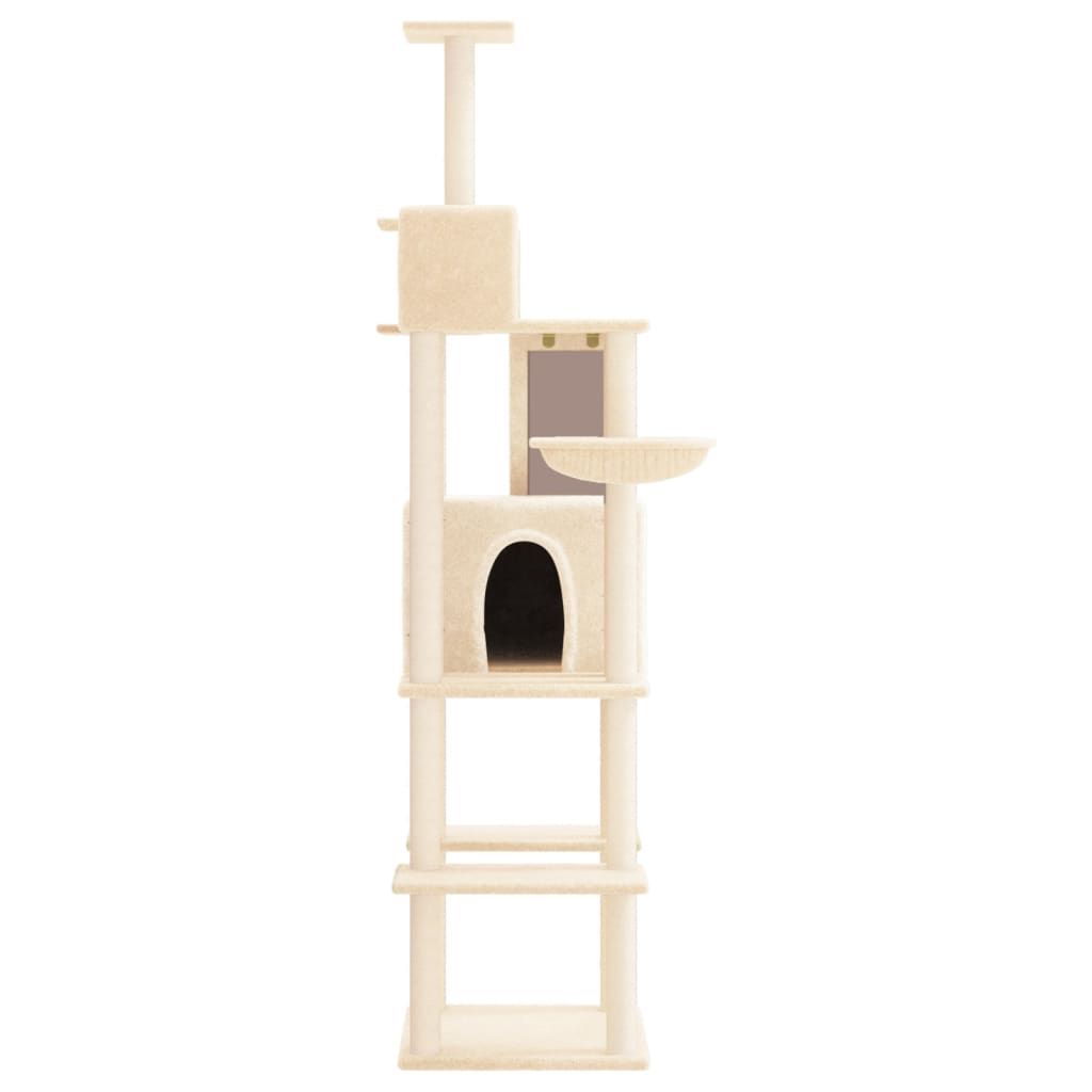 Kratzbaum mit Sisal-Kratzsäulen Creme 201 cm - Premium Kratzbäume - Just €129.04! Shop now at homesales4u