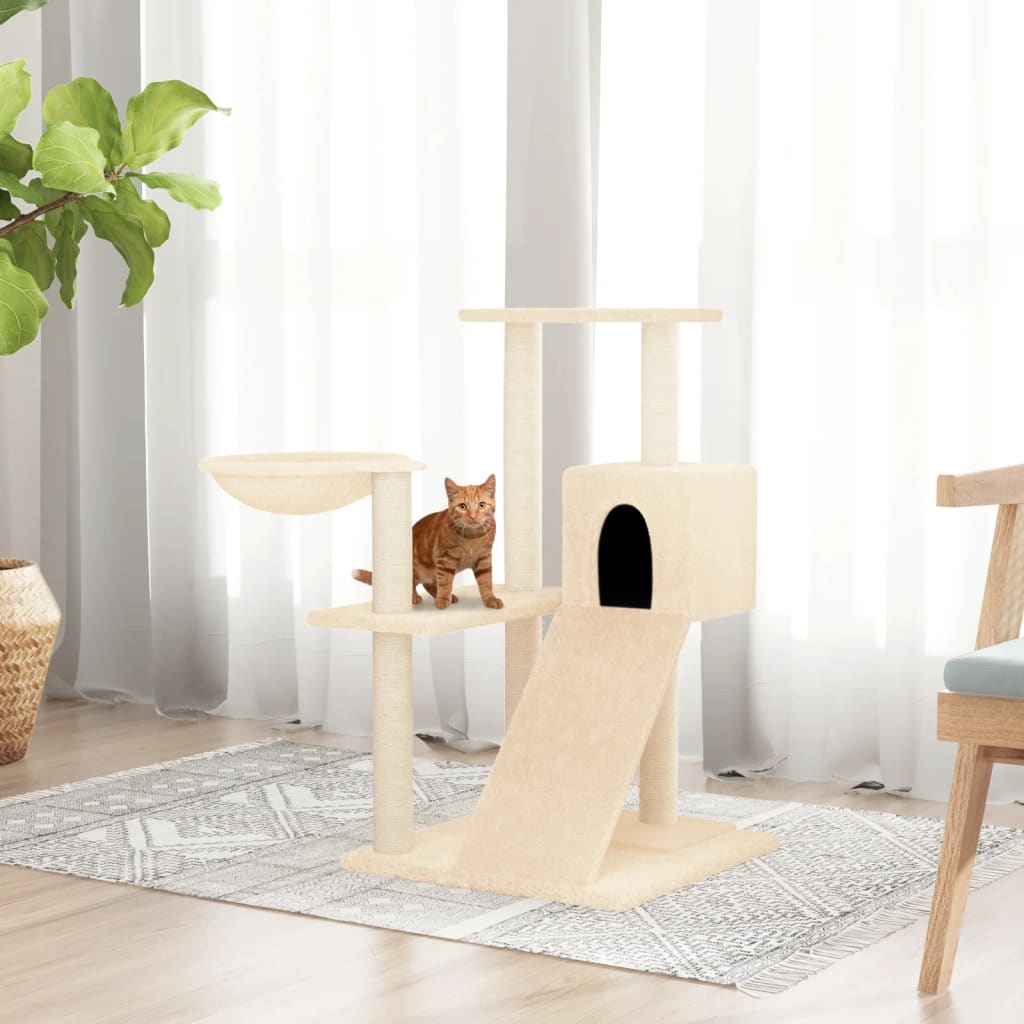 Kratzbaum mit Sisal-Kratzsäulen Creme 82 cm - Premium Kratzbäume - Just €68.34! Shop now at homesales4u