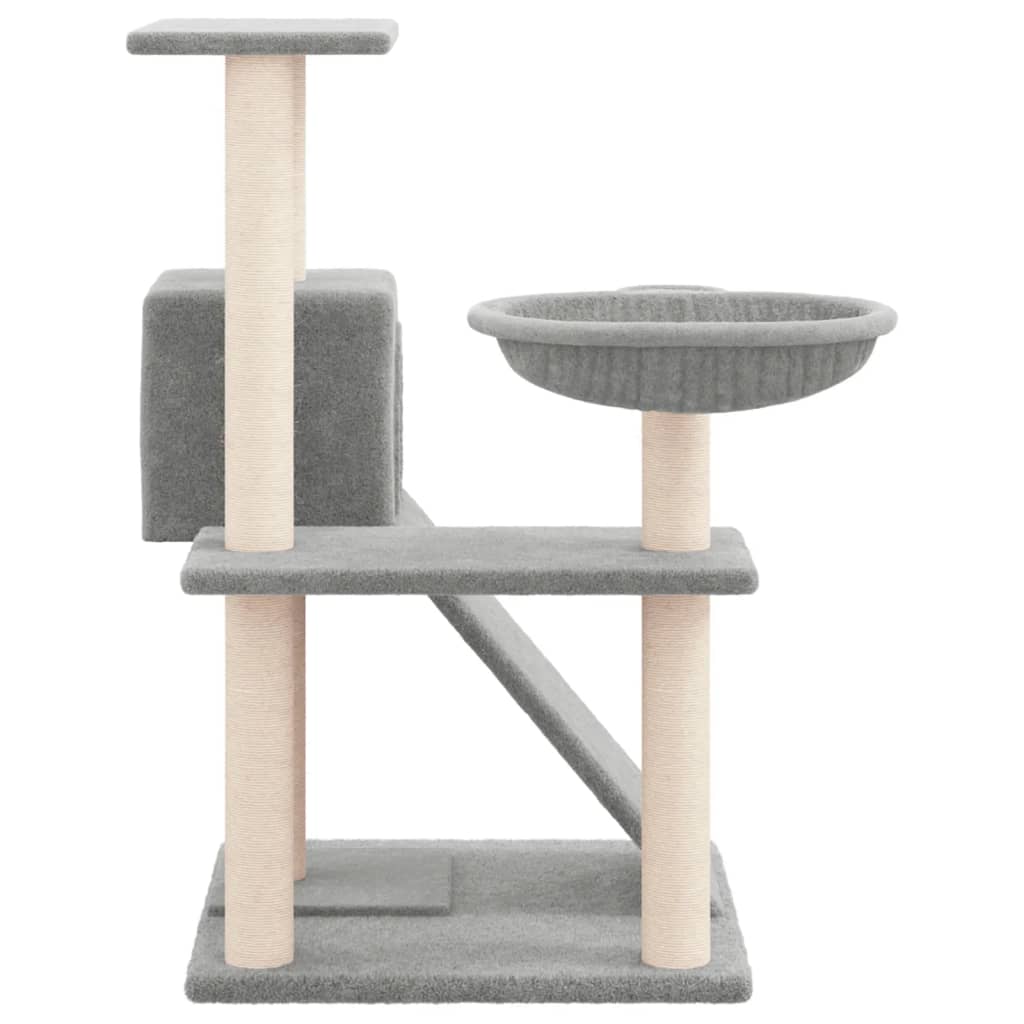 Kratzbaum mit Sisal-Kratzsäulen Hellgrau 82 cm - Premium Kratzbäume - Just €64.48! Shop now at homesales4u