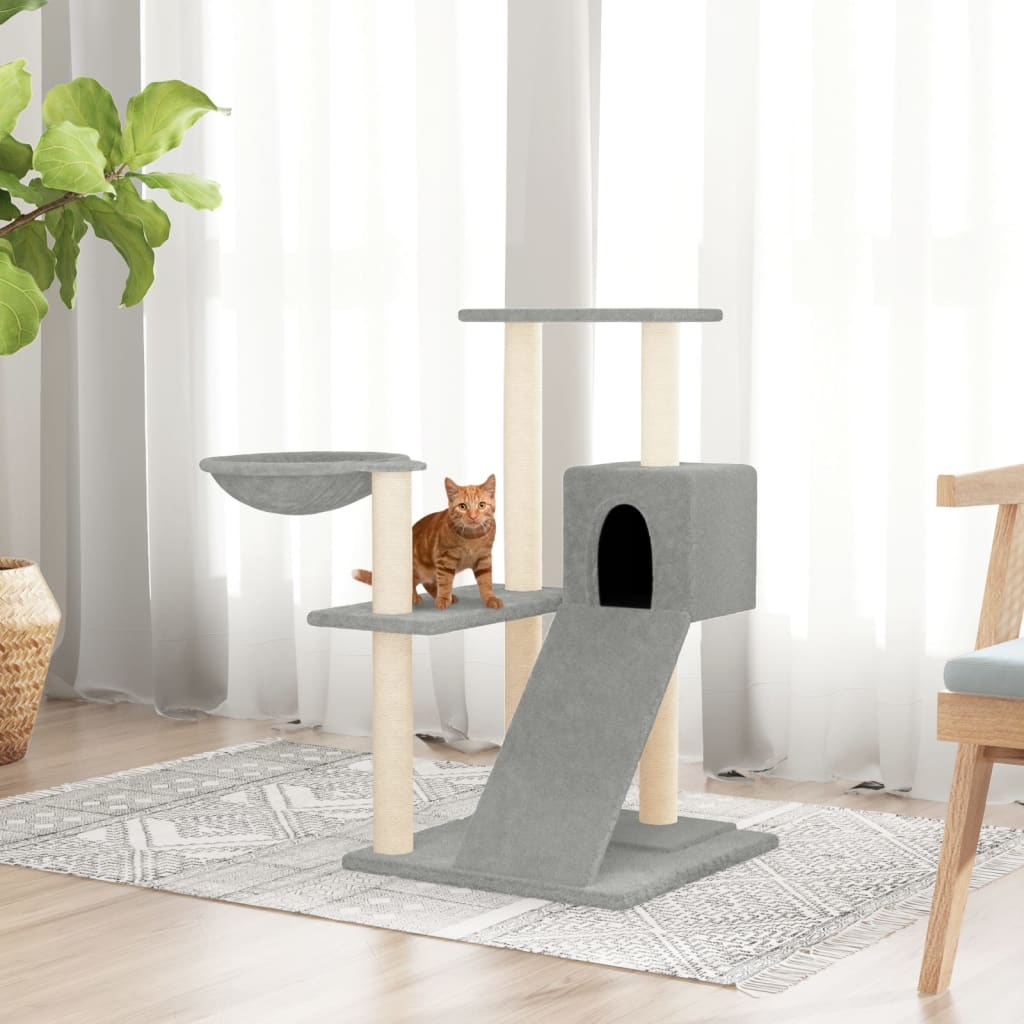 Kratzbaum mit Sisal-Kratzsäulen Hellgrau 82 cm - Premium Kratzbäume - Just €64.48! Shop now at homesales4u