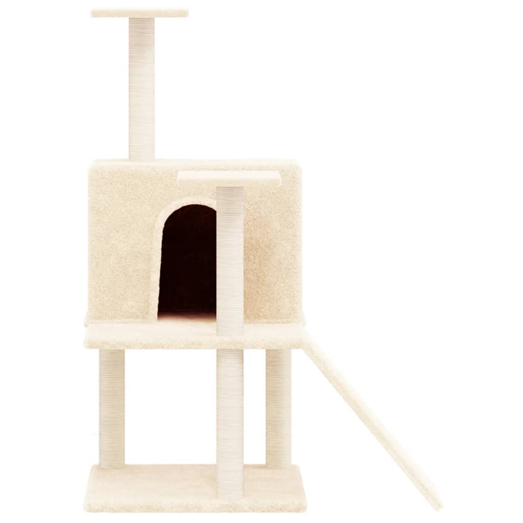 Kratzbaum mit Sisal-Kratzsäulen Creme 109 cm - Premium Kratzbäume - Just €49.93! Shop now at homesales4u