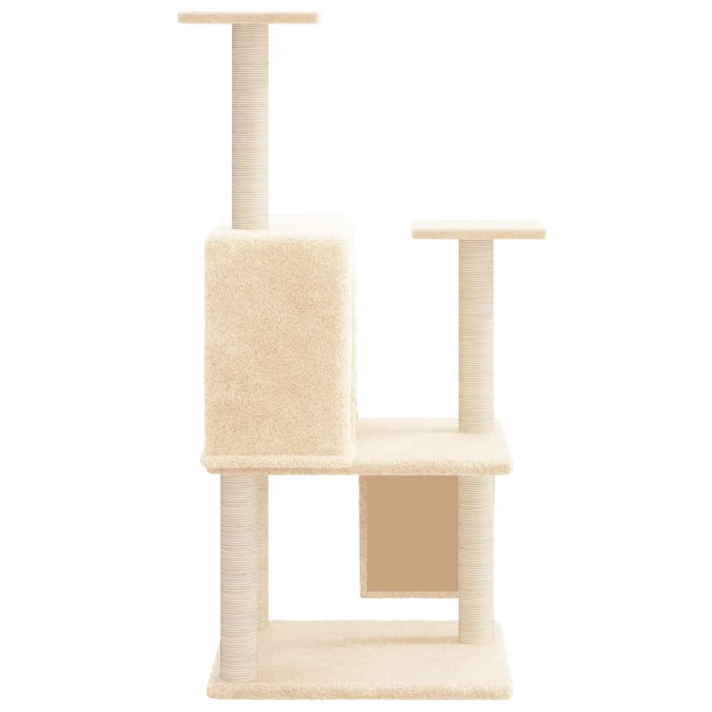 Kratzbaum mit Sisal-Kratzsäulen Creme 109 cm - Premium Kratzbäume - Just €49.93! Shop now at homesales4u