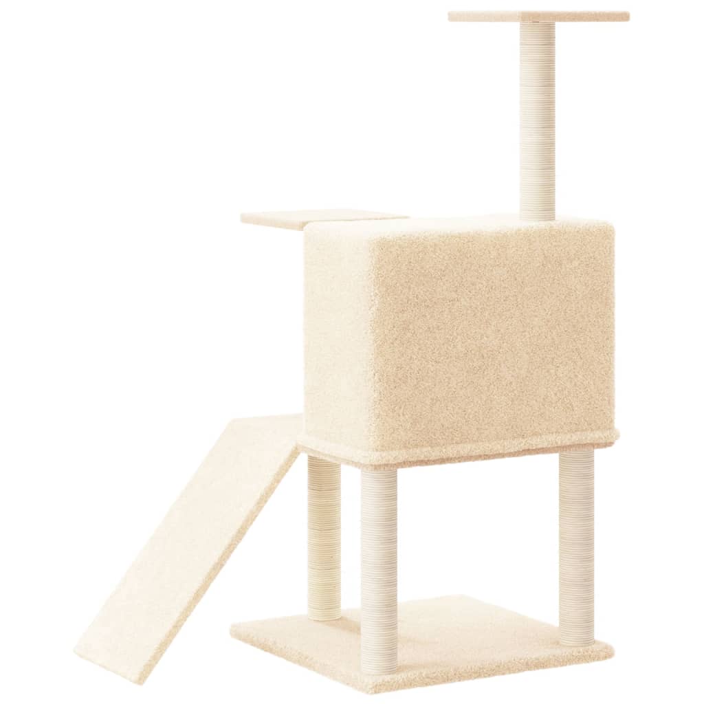Kratzbaum mit Sisal-Kratzsäulen Creme 109 cm - Premium Kratzbäume - Just €49.93! Shop now at homesales4u