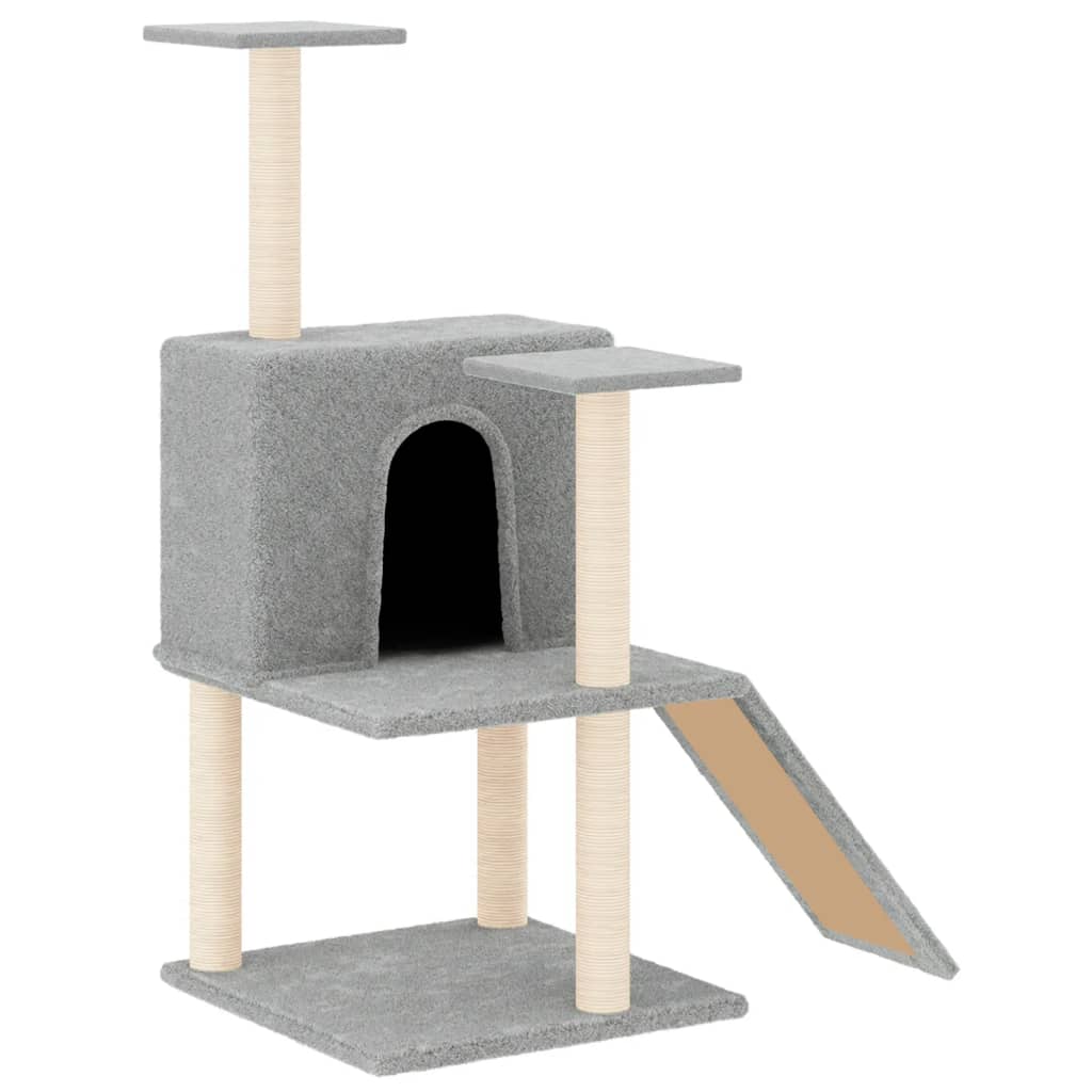 Kratzbaum mit Sisal-Kratzsäulen Hellgrau 109 cm - Premium Kratzbäume - Just €44.08! Shop now at homesales4u