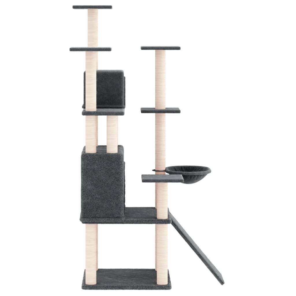 Kratzbaum mit Sisal-Kratzsäulen Dunkelgrau 154 cm - Premium Kratzbäume - Just €99.18! Shop now at homesales4u