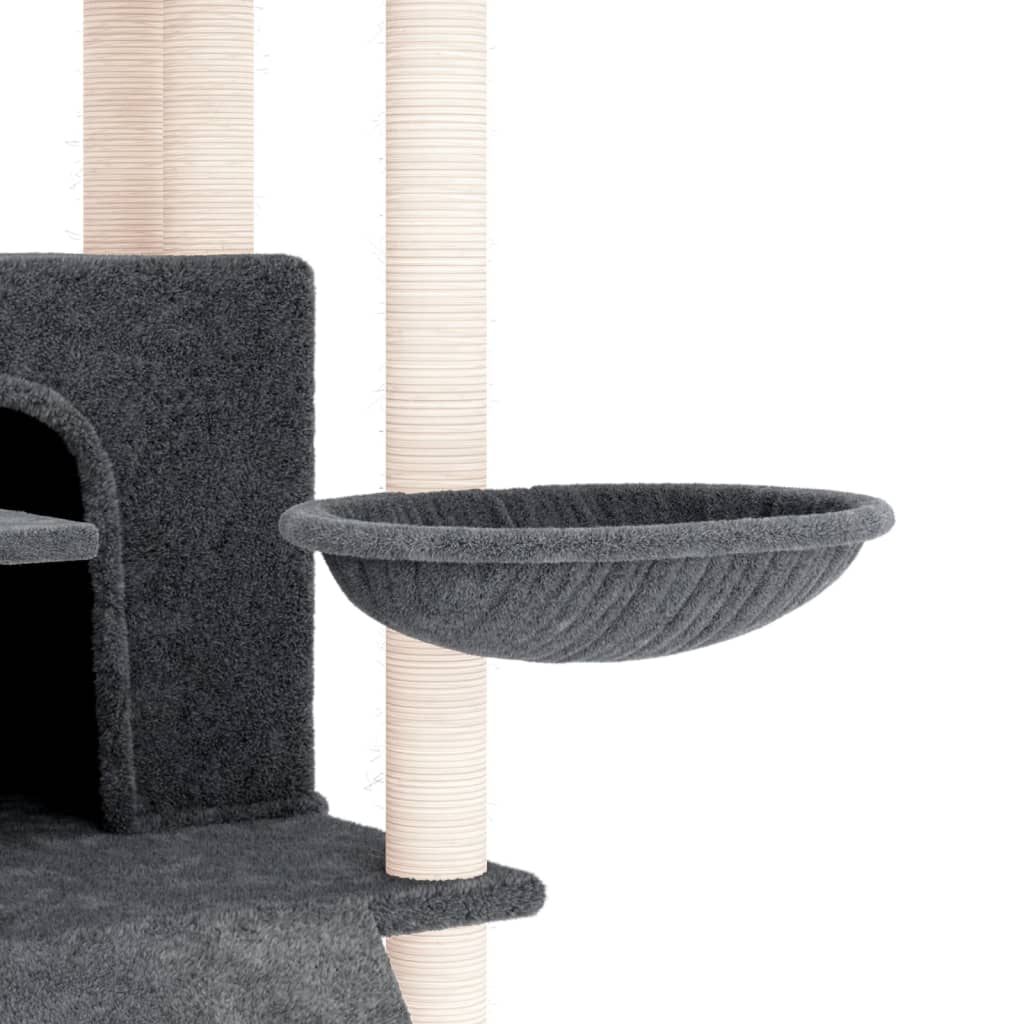Kratzbaum mit Sisal-Kratzsäulen Dunkelgrau 154 cm - Premium Kratzbäume - Just €99.18! Shop now at homesales4u