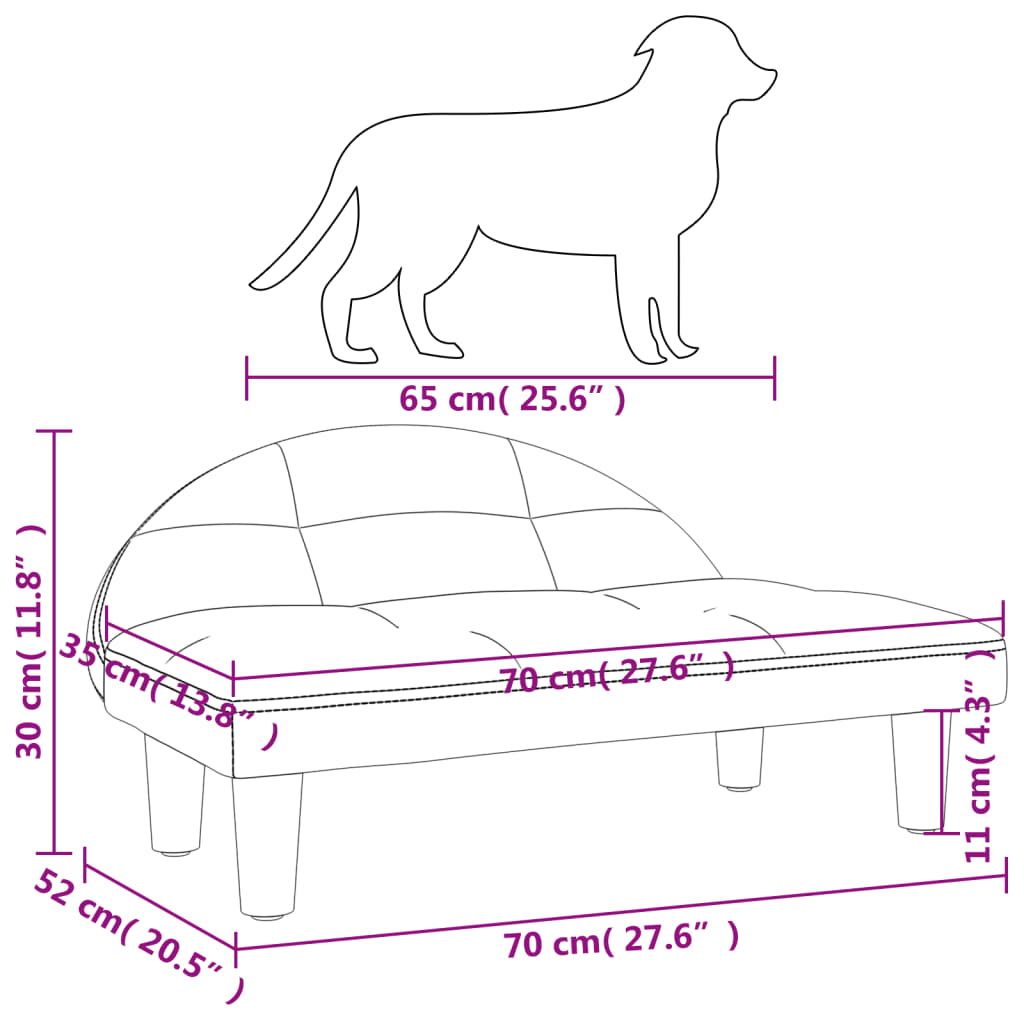 Hundebett Schwarz 70x52x30 cm Stoff - Premium Hundebetten - Just €87.79! Shop now at homesales4u
