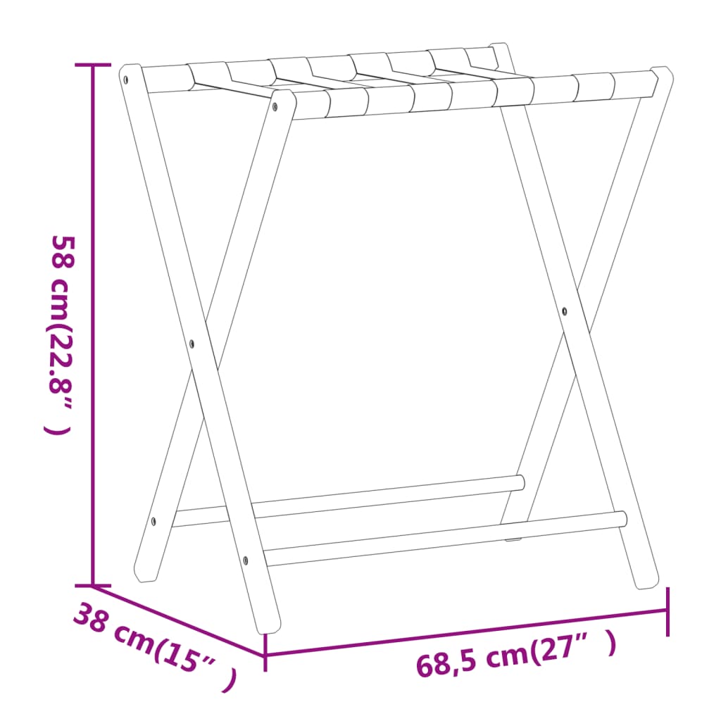 Gepäckablage 68,5x38x58 cm Bambus - Premium Kofferablagen - Just €31.53! Shop now at homesales4u