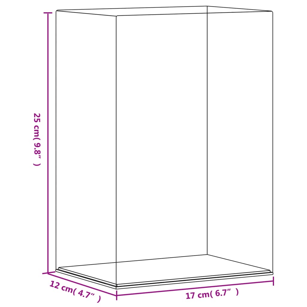 Vitrine Transparent 17x12x25 cm Acryl - Premium Vitrinen - Just €35.03! Shop now at homesales4u