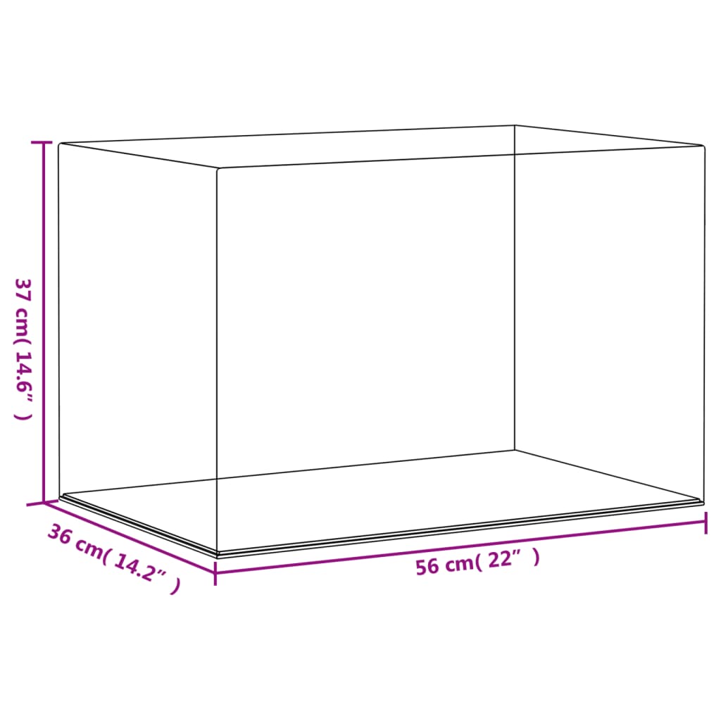 Vitrine Transparent 56x36x37 cm Acryl - Premium Vitrinen - Just €152.63! Shop now at homesales4u