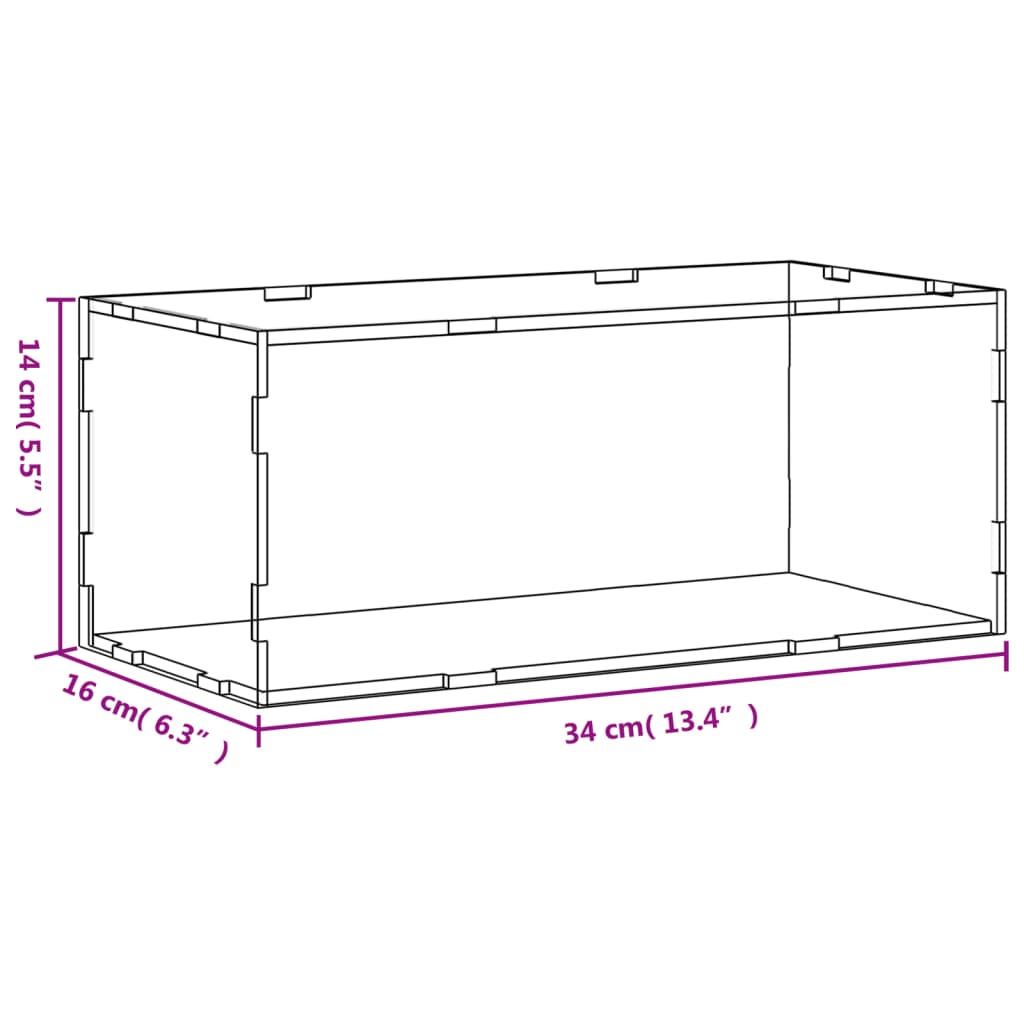 Vitrine Transparent 34x16x14 cm Acryl - Premium Vitrinen - Just €49.67! Shop now at homesales4u