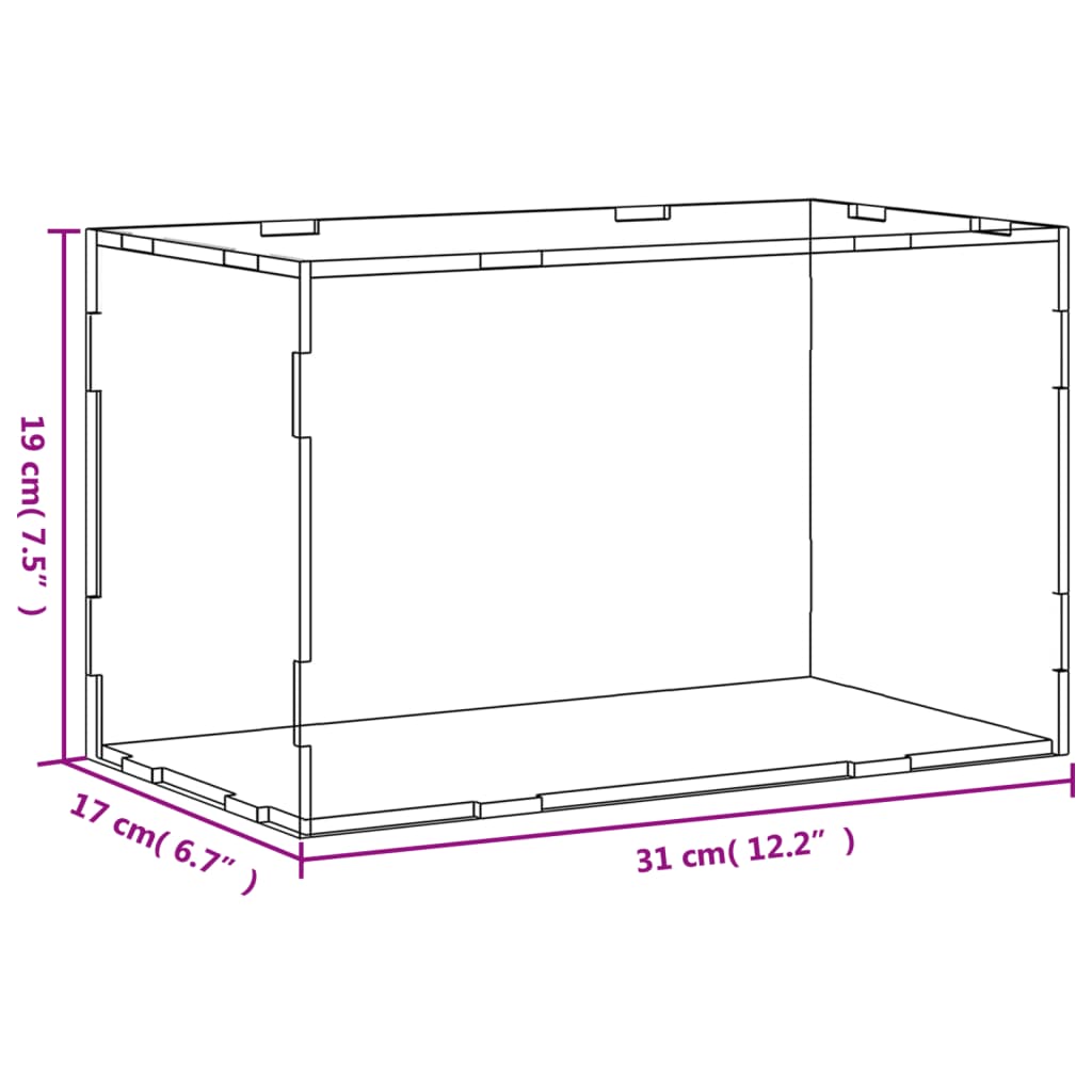 Vitrine Transparent 31x17x19 cm Acryl - Premium Vitrinen - Just €50.40! Shop now at homesales4u