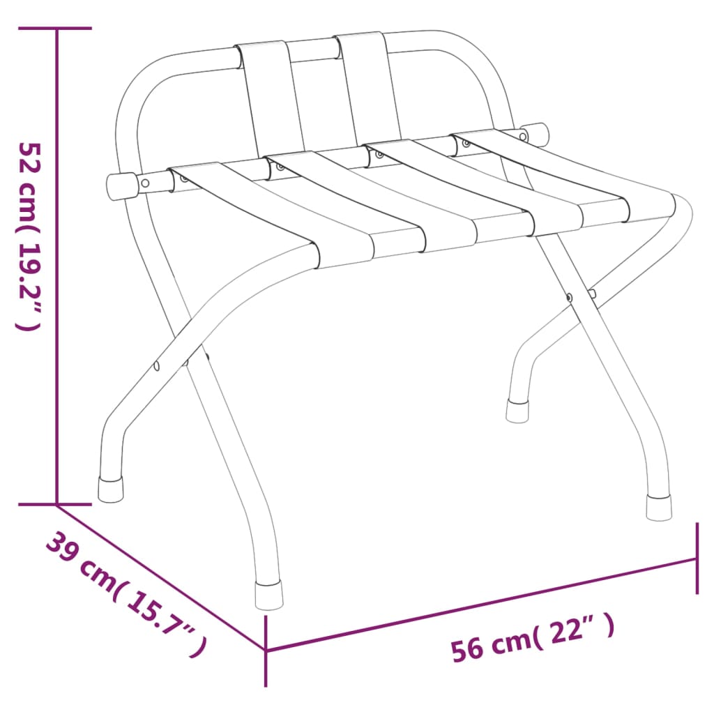 Gepäckablage mit Rückenlehne Silbern 56x39x52cm - Premium Kofferablagen - Just €61.31! Shop now at homesales4u