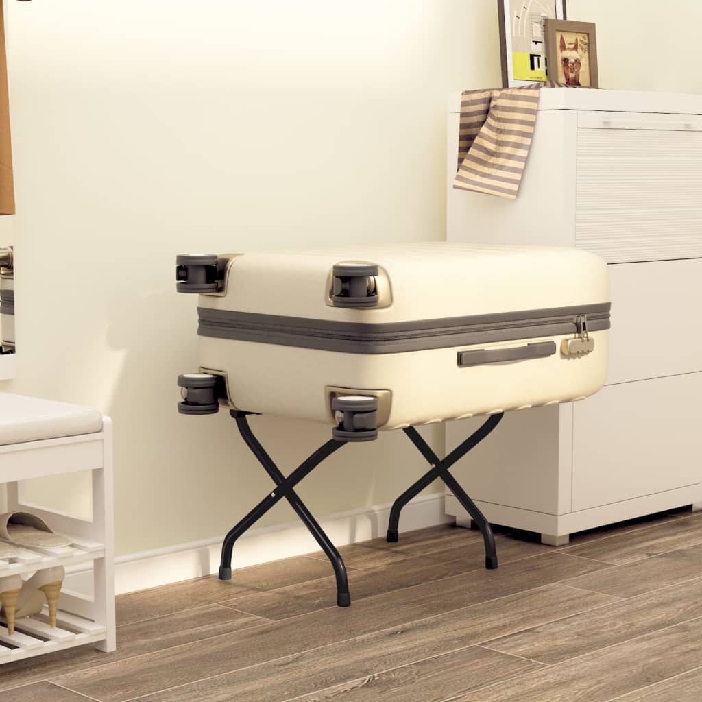 Gepäckablage mit Rückenlehne Schwarz 56x39x52 cm - Premium Kofferablagen - Just €51.29! Shop now at homesales4u