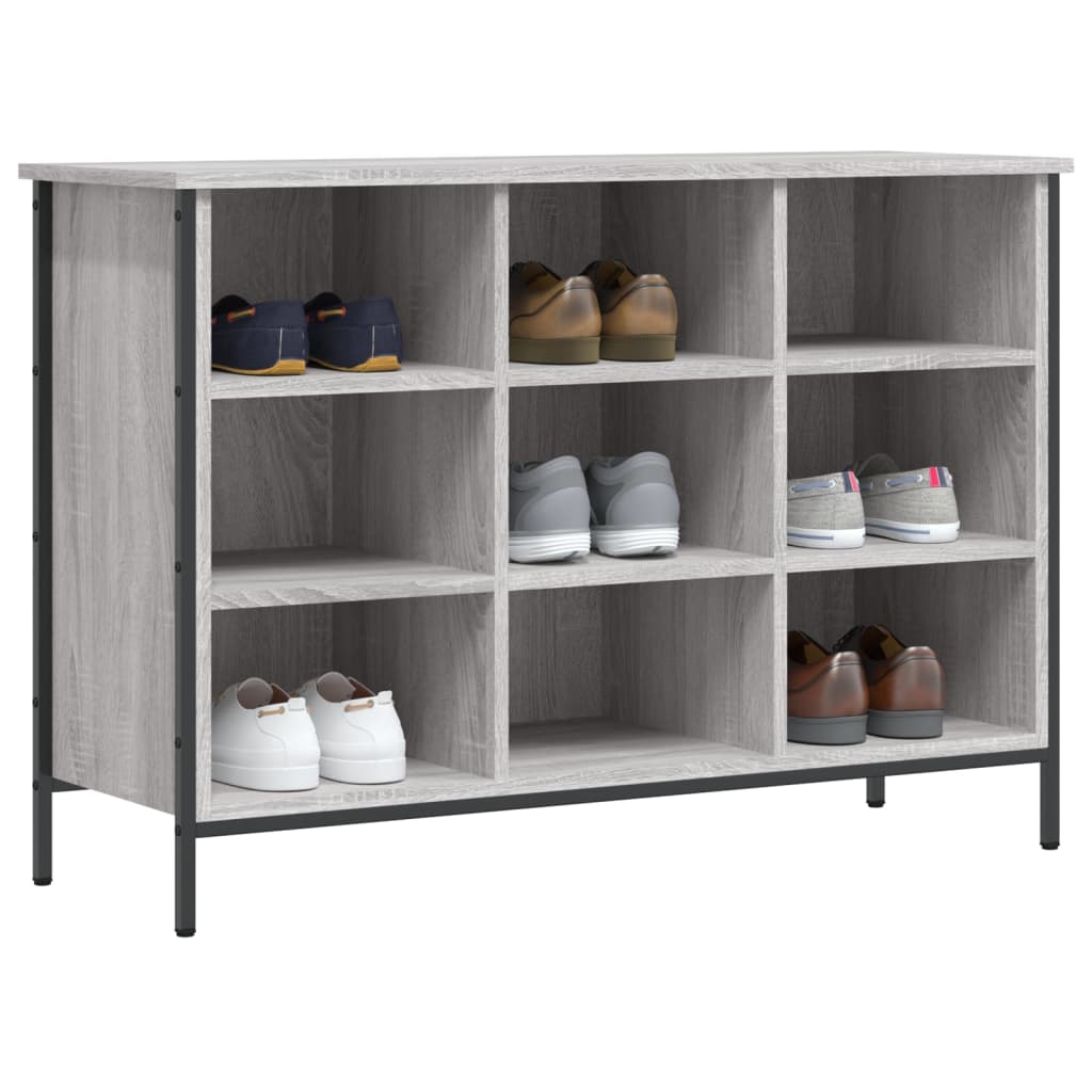 Schuhregal Grau Sonoma 100x35x70 cm Holzwerkstoff - Premium Schuhregale & -schränke - Just €88.88! Shop now at homesales4u