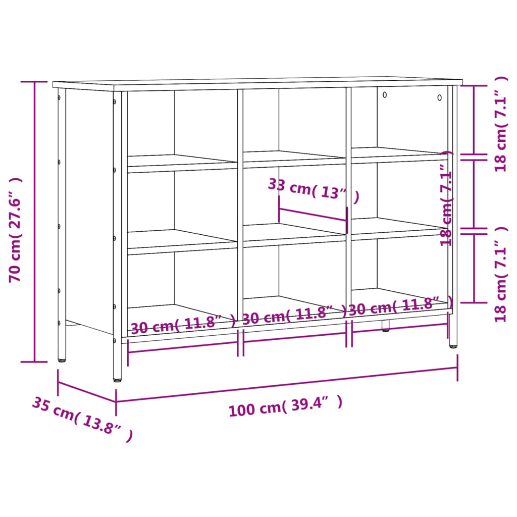 Schuhregal Grau Sonoma 100x35x70 cm Holzwerkstoff - Premium Schuhregale & -schränke - Just €88.88! Shop now at homesales4u