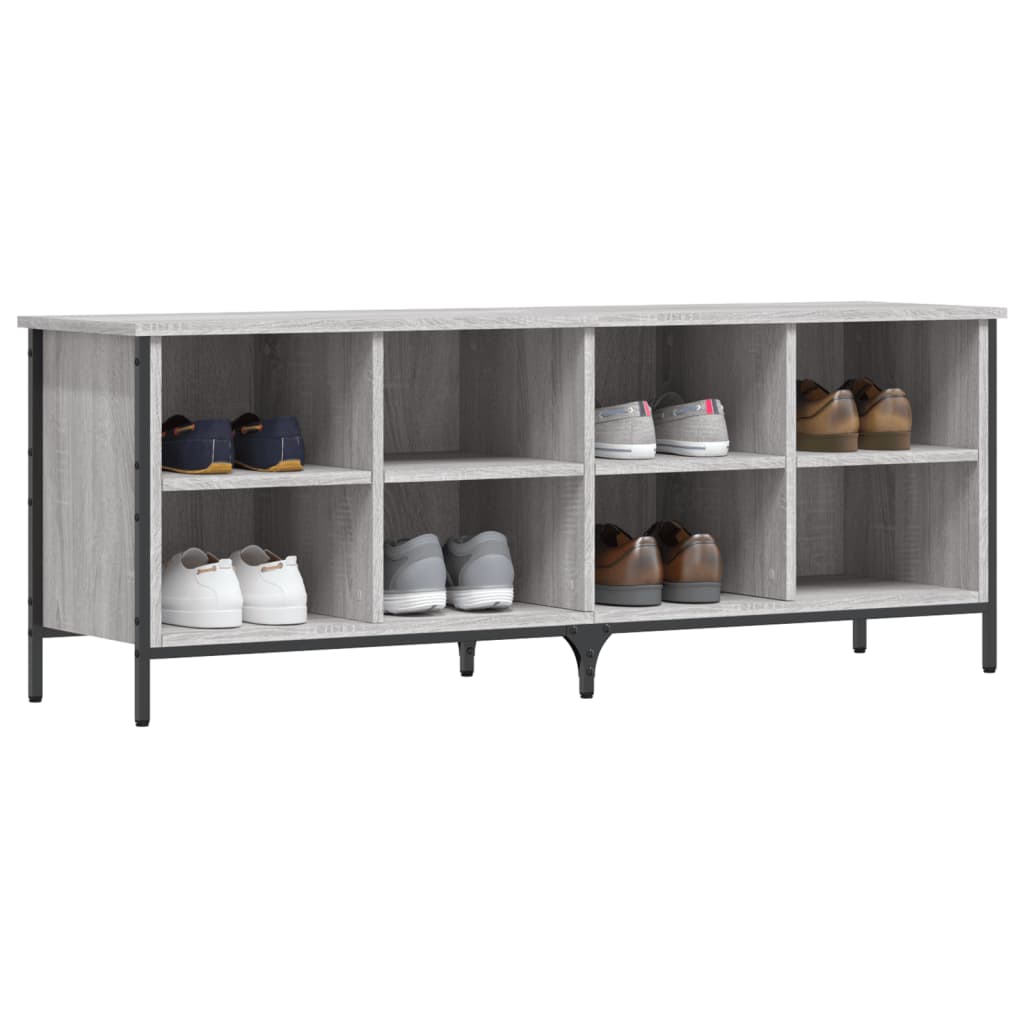 Schuhregal Grau Sonoma 131x35x50 cm Holzwerkstoff - Premium Schuhregale & -schränke - Just €85.87! Shop now at homesales4u