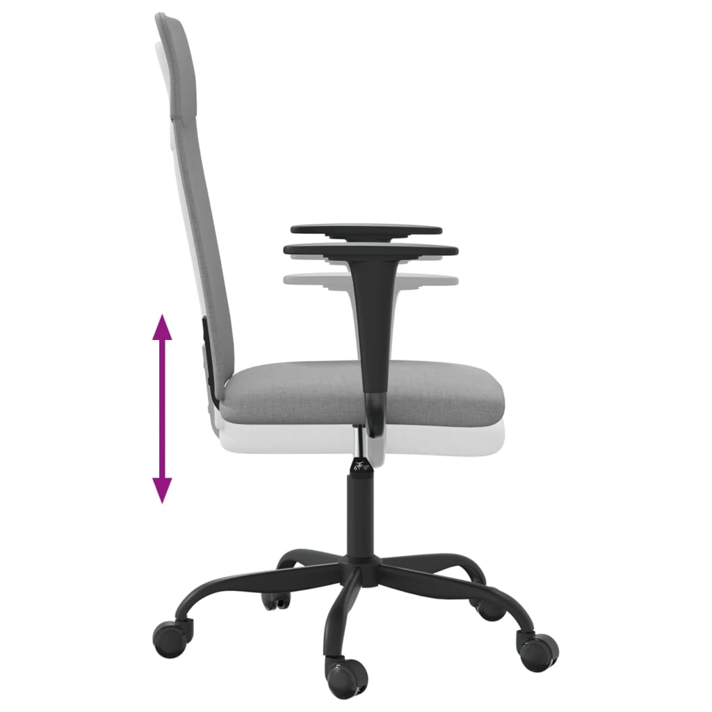 Bürostuhl Höhenverstellbar Hellgrau Stoff - Premium Bürostühle - Just €96.58! Shop now at homesales4u
