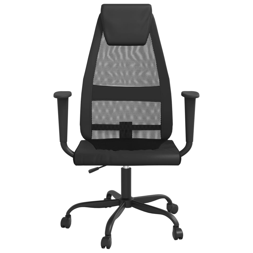 Bürostuhl Höhenverstellbar Schwarz Netzstoff und Kunstleder - Premium Bürostühle - Just €103.59! Shop now at homesales4u