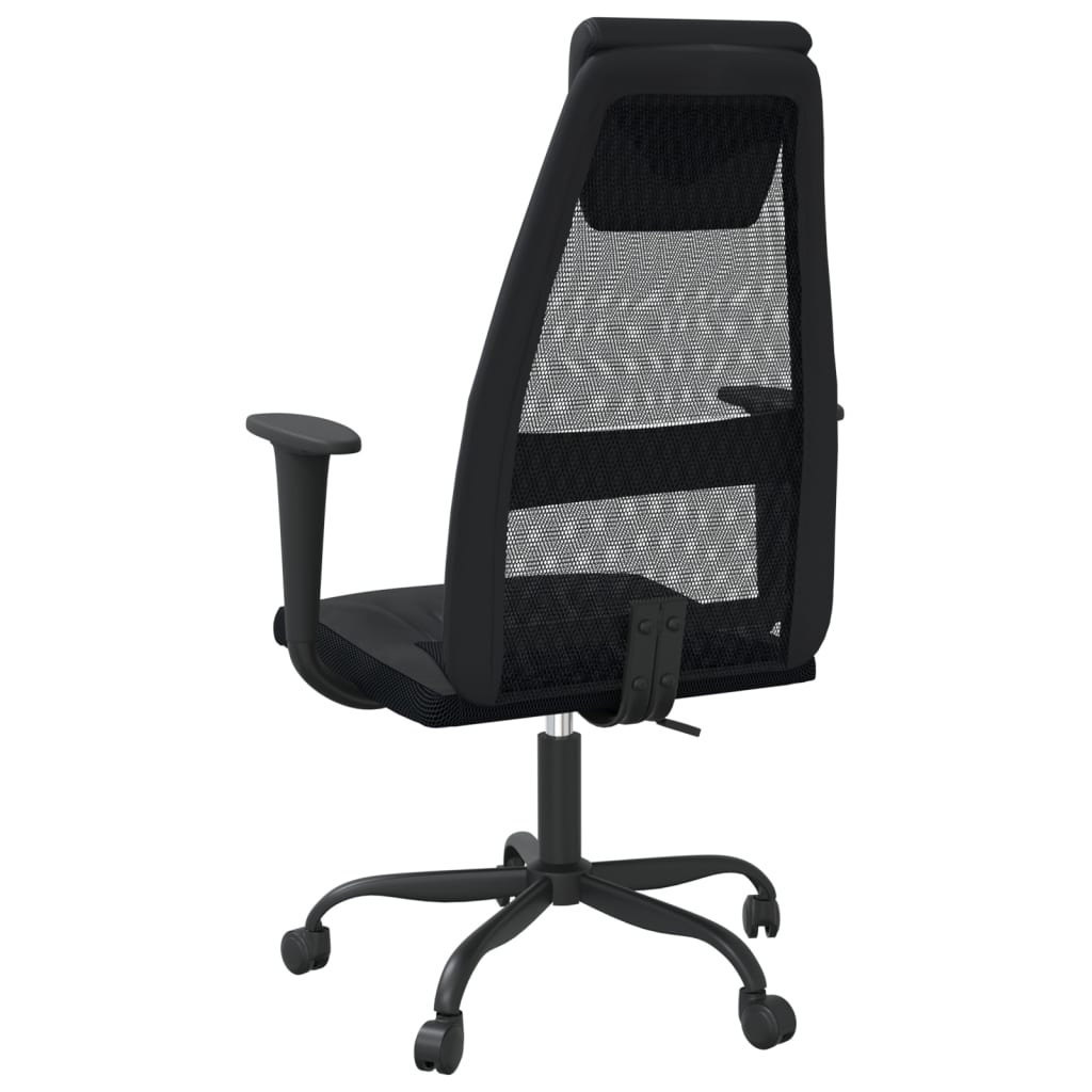 Bürostuhl Höhenverstellbar Schwarz Netzstoff und Kunstleder - Premium Bürostühle - Just €103.59! Shop now at homesales4u