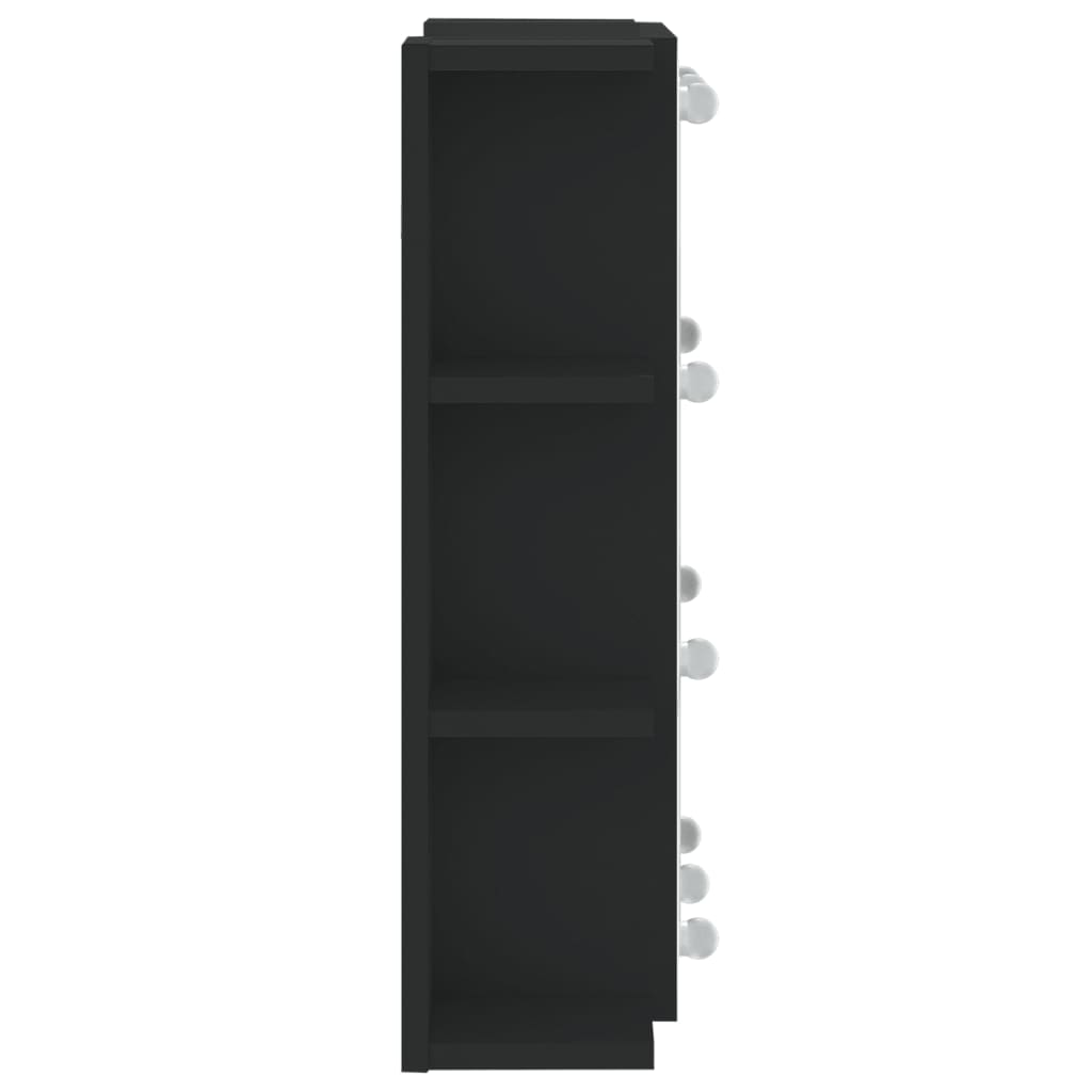 Spiegelschrank mit LED Schwarz 70x16,5x60 cm - Premium Badezimmerwaschtische - Just €91.65! Shop now at homesales4u