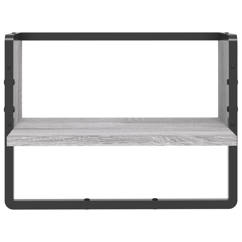 Wandregal mit Stange Grau Sonoma 40x25x30 cm - Premium Wandregale - Just €22.52! Shop now at homesales4u