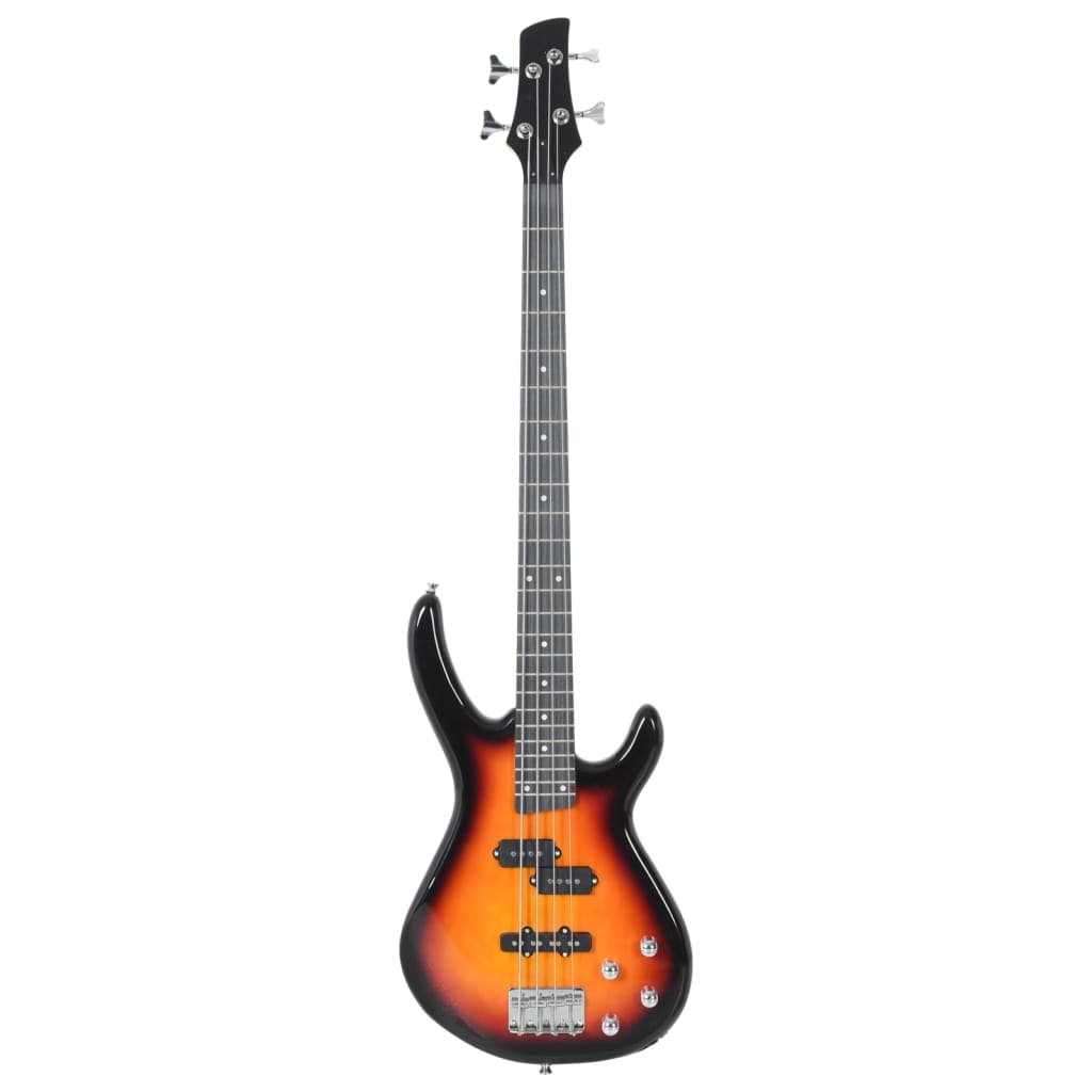 E-Bass für Anfänger mit Tasche Braun und Schwarz 4/4 46" - Premium Gitarren - Just €208.77! Shop now at homesales4u