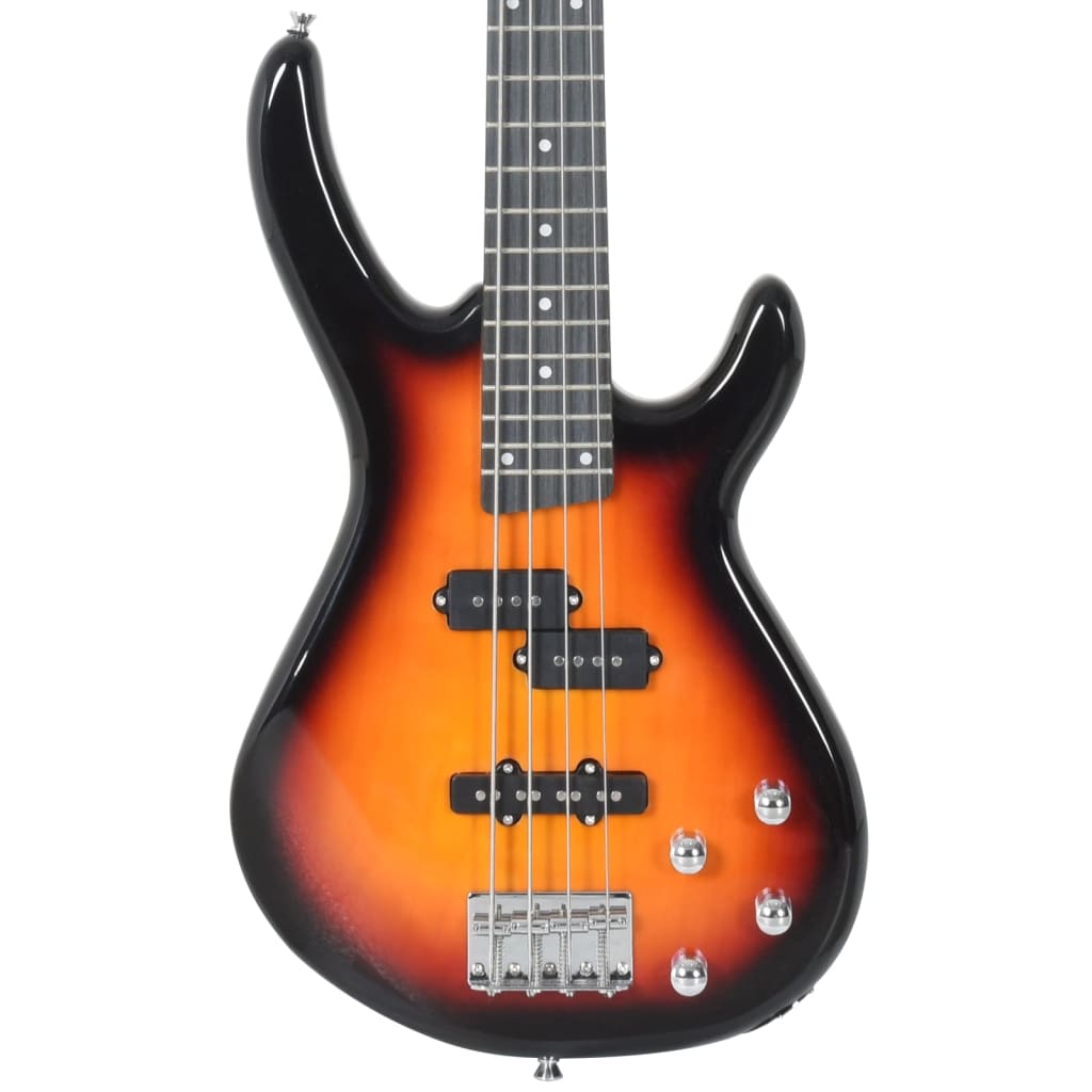 E-Bass für Anfänger mit Tasche Braun und Schwarz 4/4 46" - Premium Gitarren - Just €208.77! Shop now at homesales4u