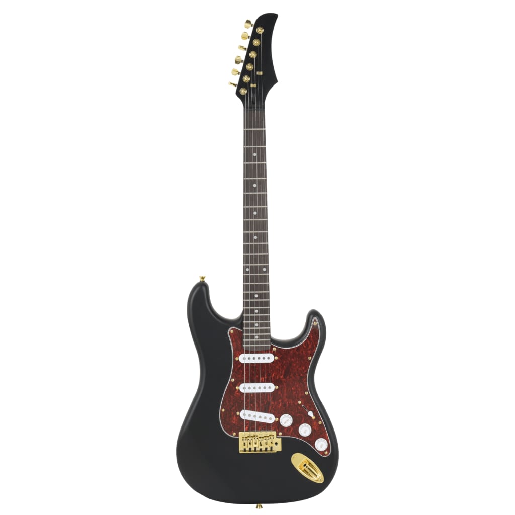 E-Gitarre für Anfänger mit Tasche Schwarz und Gold 4/4 39" - Premium Gitarren - Just €195.82! Shop now at homesales4u