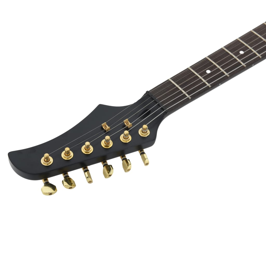 E-Gitarre für Anfänger mit Tasche Schwarz und Gold 4/4 39" - Premium Gitarren - Just €195.82! Shop now at homesales4u