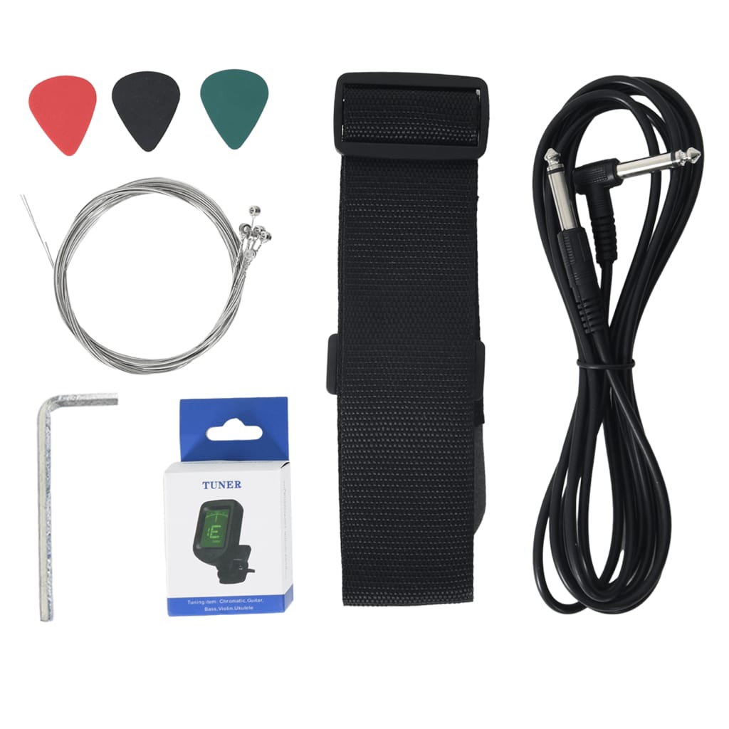 E-Gitarre für Anfänger mit Tasche Schwarz und Gold 4/4 39" - Premium Gitarren - Just €195.82! Shop now at homesales4u